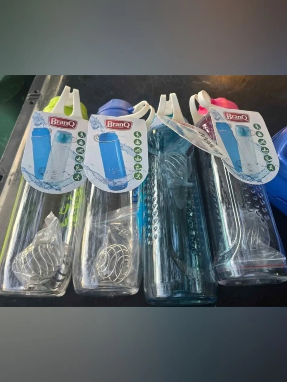 Clear Shaker Bottle - Blue